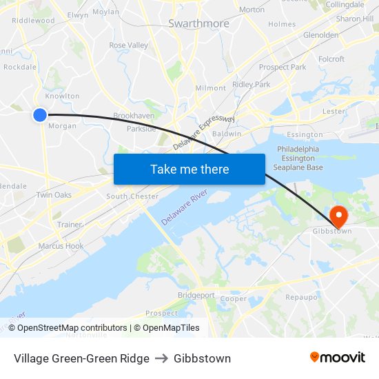 Village Green-Green Ridge to Gibbstown map