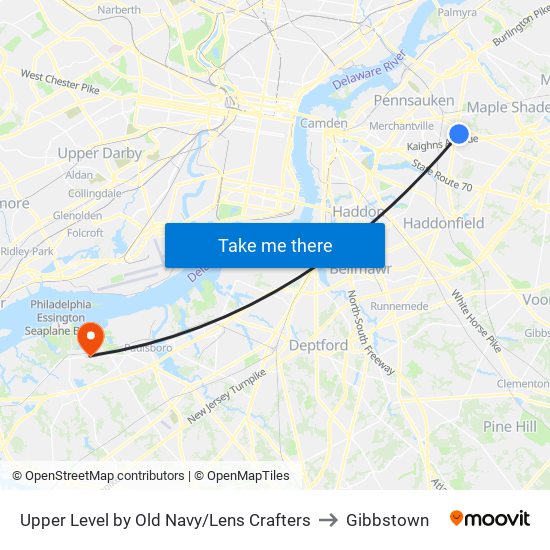Upper Level by Old Navy/Lens Crafters to Gibbstown map
