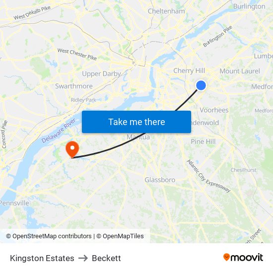 Kingston Estates to Beckett map
