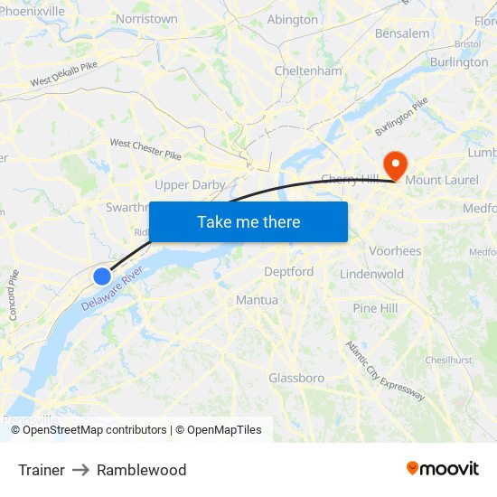 Trainer to Ramblewood map