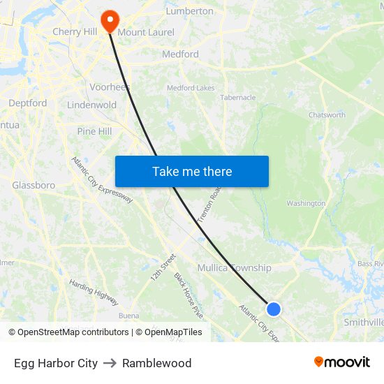 Egg Harbor City to Ramblewood map