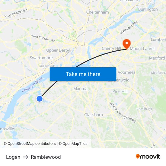 Logan to Ramblewood map