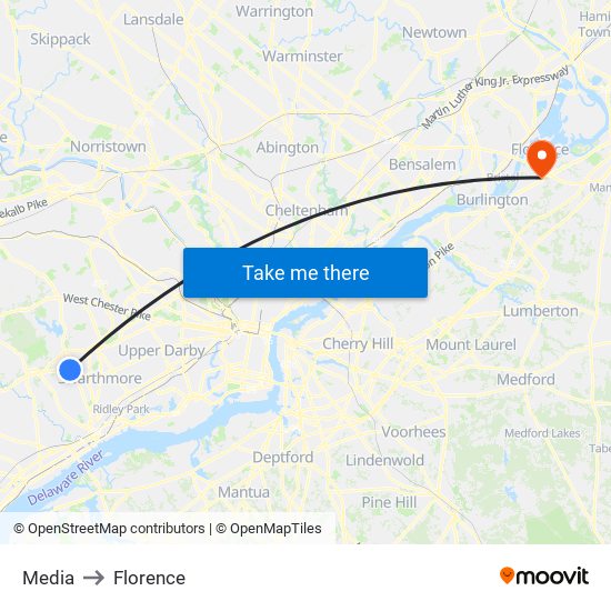 Media to Florence map