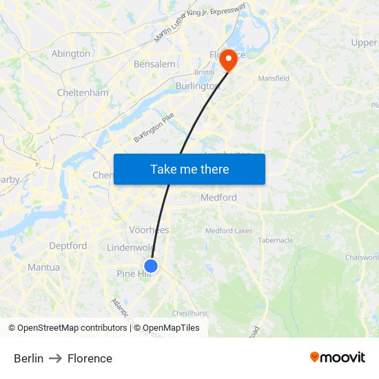 Berlin to Florence map