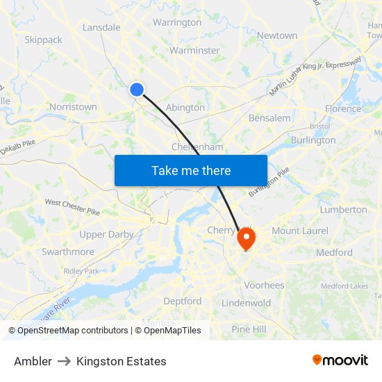 Ambler to Kingston Estates map
