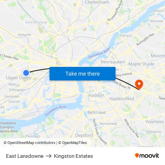 East Lansdowne to Kingston Estates map