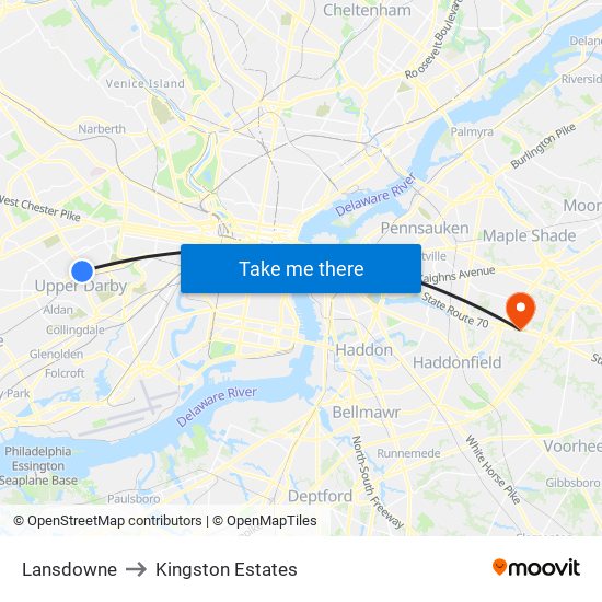 Lansdowne to Kingston Estates map