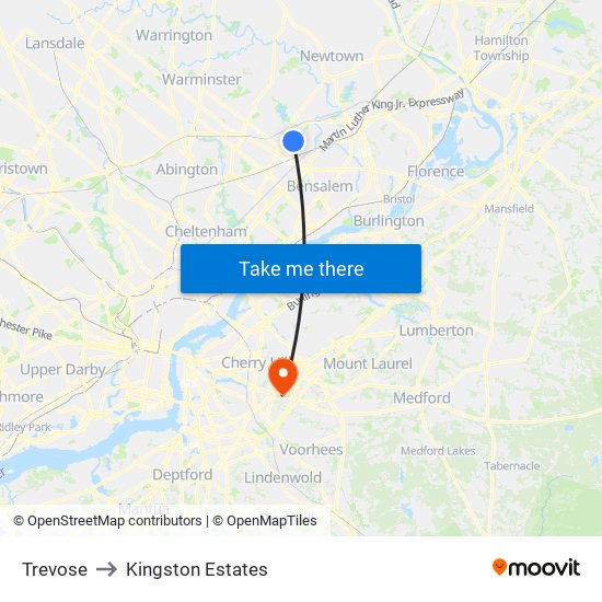 Trevose to Kingston Estates map