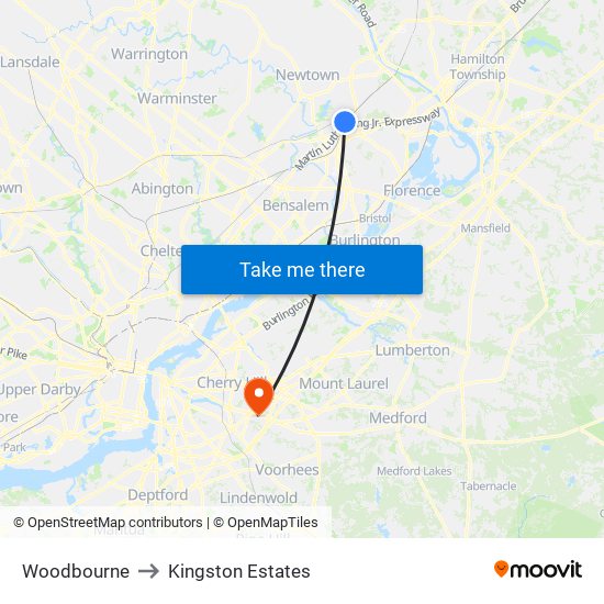 Woodbourne to Kingston Estates map