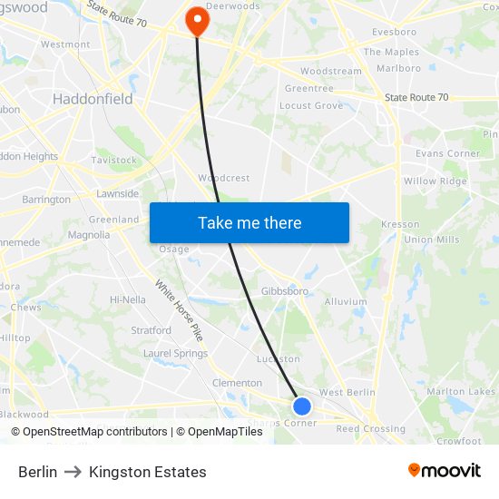 Berlin to Kingston Estates map