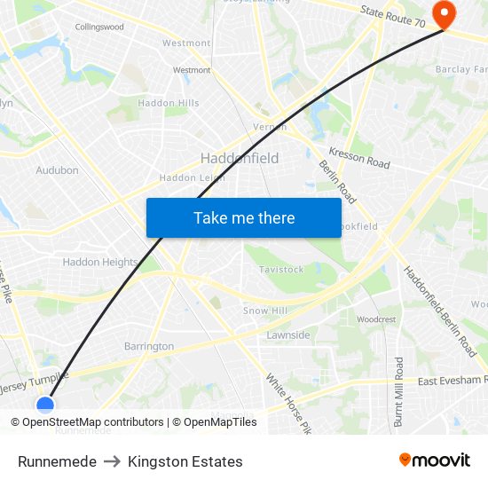 Runnemede to Kingston Estates map