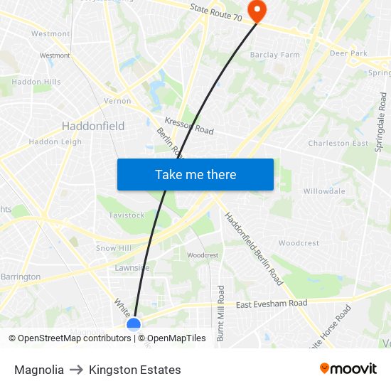 Magnolia to Kingston Estates map