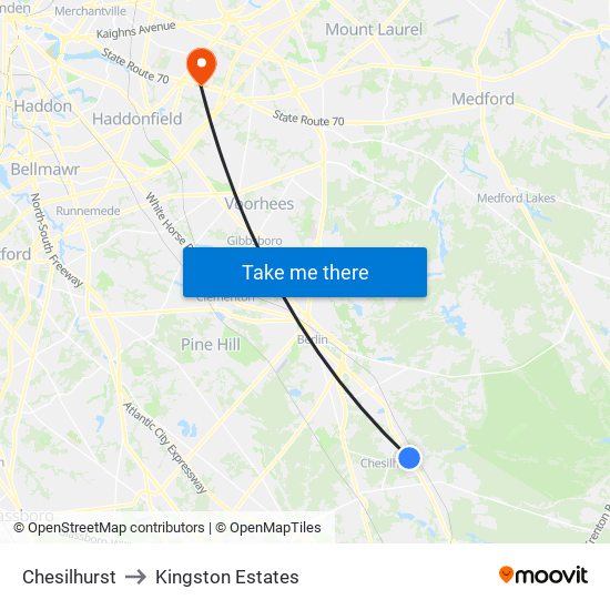 Chesilhurst to Kingston Estates map