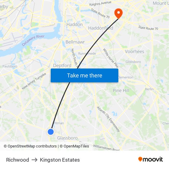 Richwood to Kingston Estates map