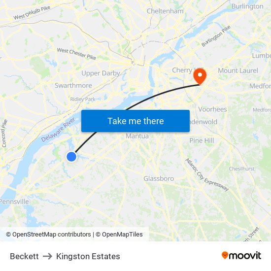 Beckett to Kingston Estates map