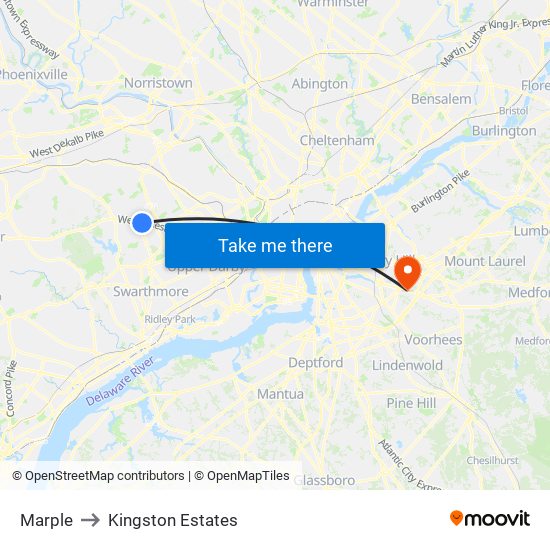 Marple to Kingston Estates map