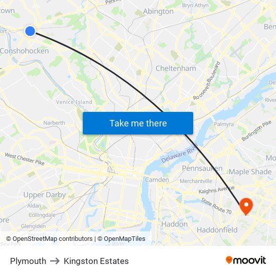 Plymouth to Kingston Estates map