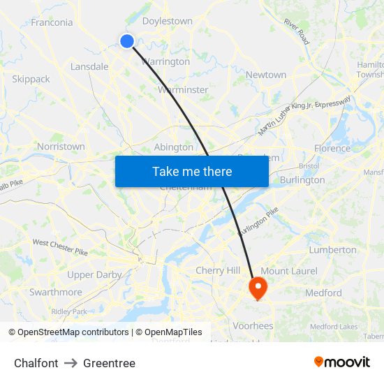 Chalfont to Greentree map