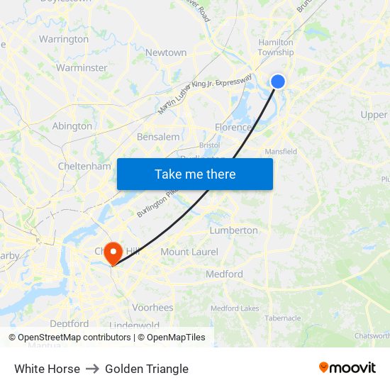 White Horse to Golden Triangle map