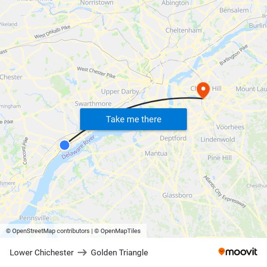 Lower Chichester to Golden Triangle map