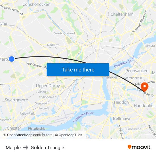 Marple to Golden Triangle map