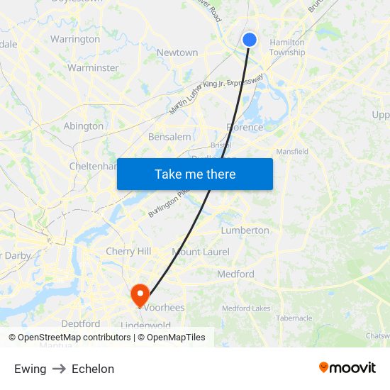Ewing to Echelon map