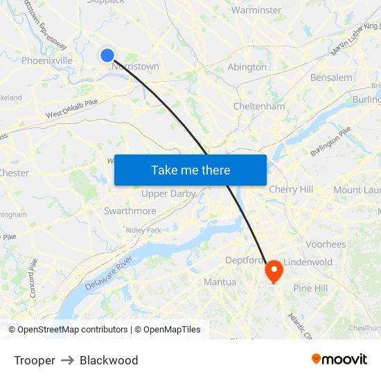 Trooper to Blackwood map
