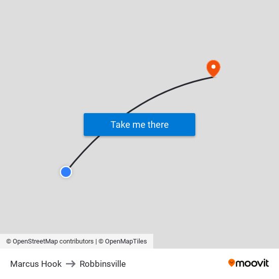 Marcus Hook to Robbinsville map
