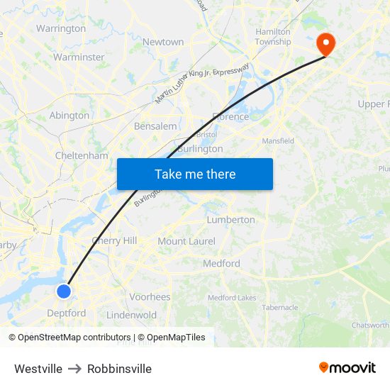 Westville to Robbinsville map