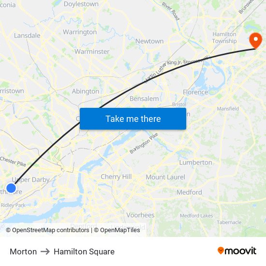 Morton to Hamilton Square map