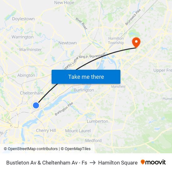 Bustleton Av & Cheltenham Av - Fs to Hamilton Square map