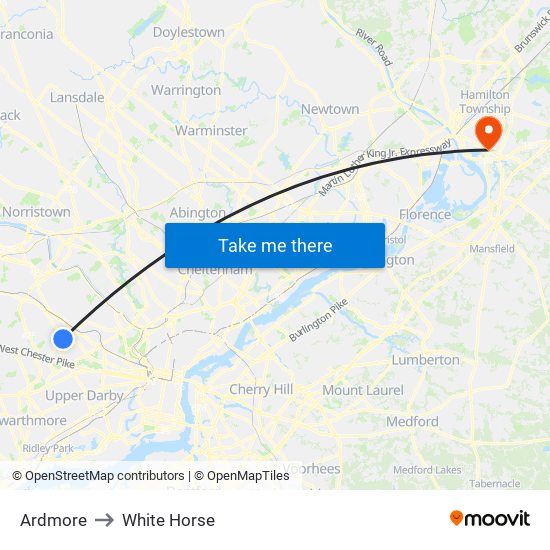 Ardmore to White Horse map