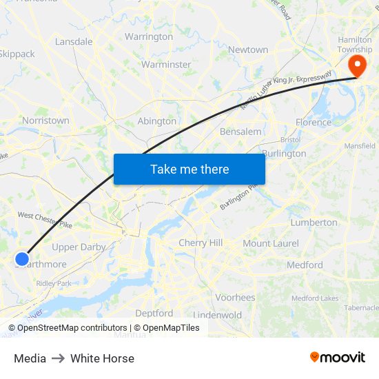 Media to White Horse map