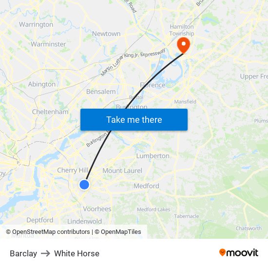 Barclay to White Horse map