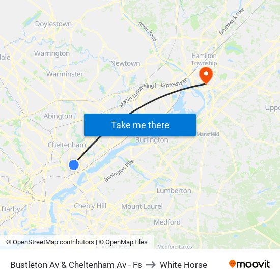 Bustleton Av & Cheltenham Av - Fs to White Horse map