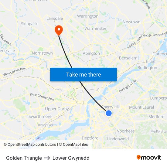 Golden Triangle to Lower Gwynedd map