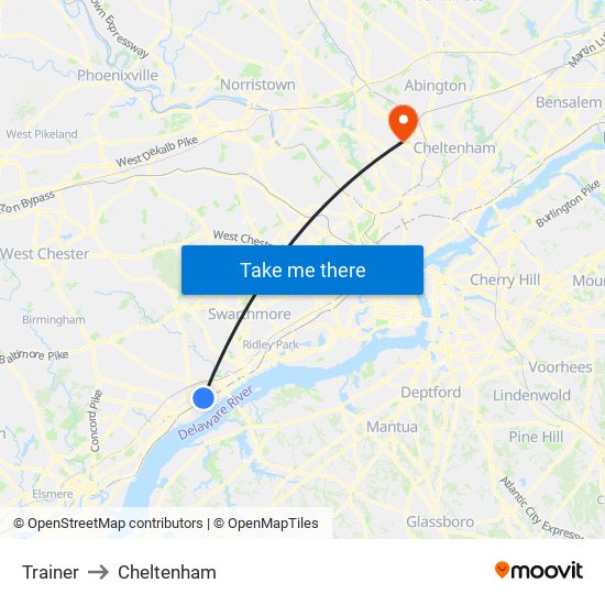 Trainer to Cheltenham map