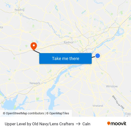 Upper Level by Old Navy/Lens Crafters to Caln map