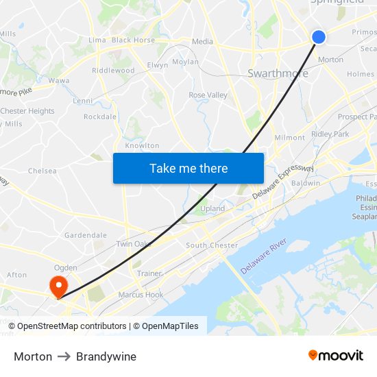 Morton to Brandywine map