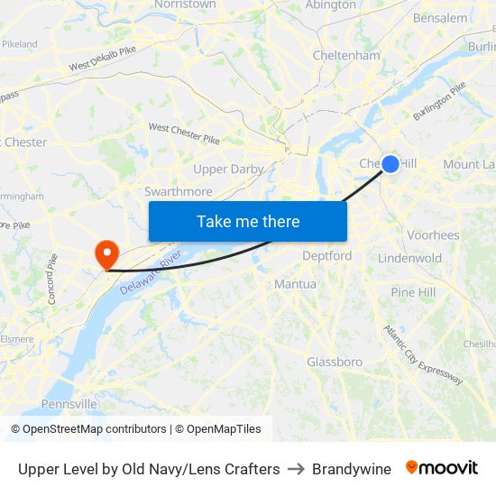 Upper Level by Old Navy/Lens Crafters to Brandywine map