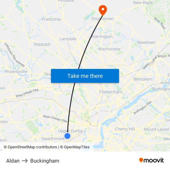 Aldan to Buckingham map