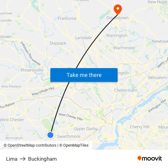 Lima to Buckingham map