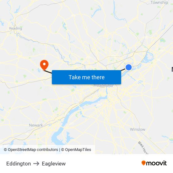 Eddington to Eagleview map