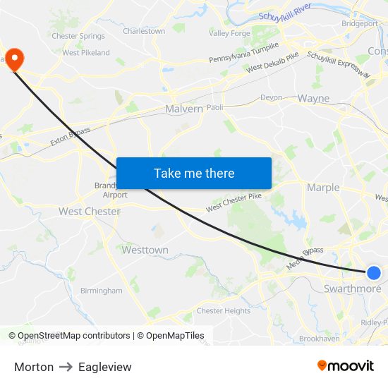 Morton to Eagleview map