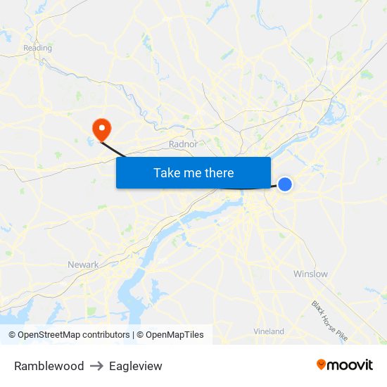 Ramblewood to Eagleview map