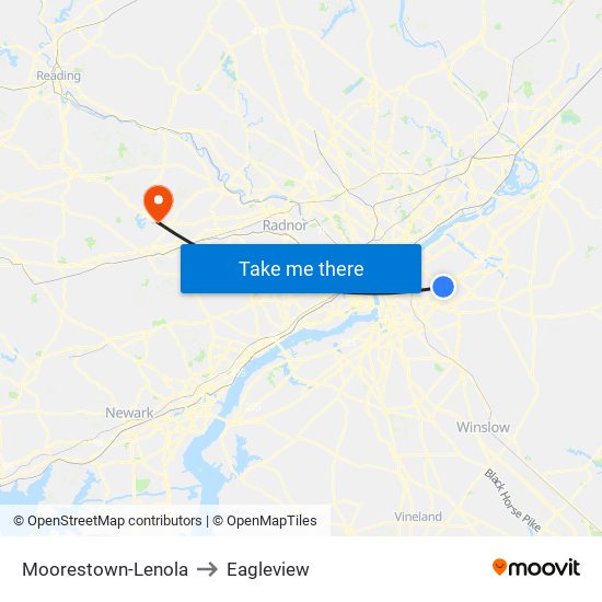 Moorestown-Lenola to Eagleview map