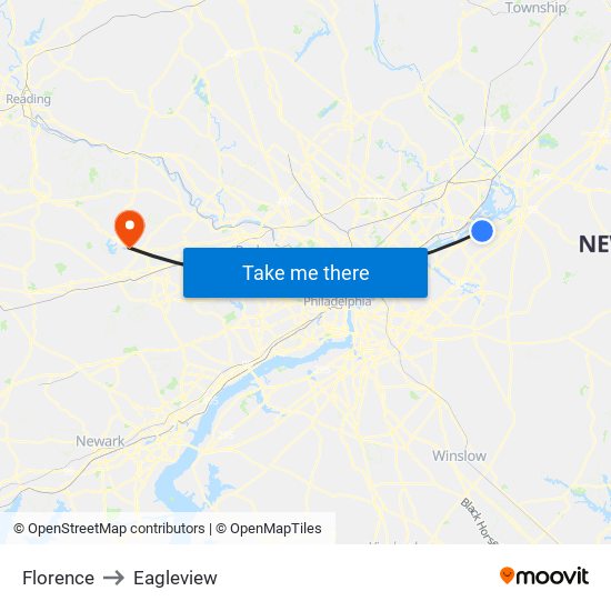 Florence to Eagleview map