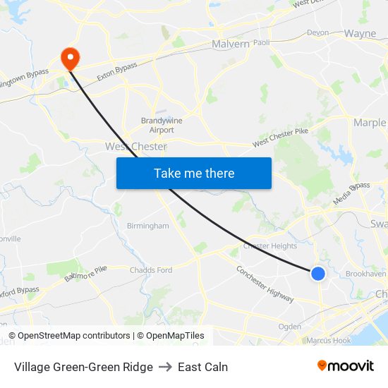 Village Green-Green Ridge to East Caln map