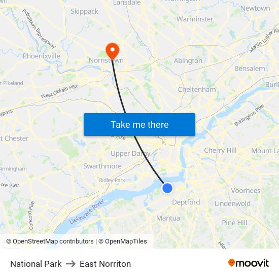 National Park to East Norriton map
