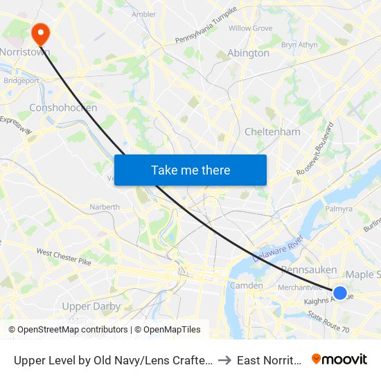 Upper Level by Old Navy/Lens Crafters to East Norriton map